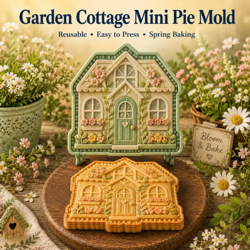 🥳2026 HOT SALE🥳💞50K+ SOLD! 🥧🌸 Floral Pie Press Mold – deep-cut sunflower design presses crisp details, easy release & reusable. Create beautiful mini pies for brunch, parties & gifts! 🛡️💚