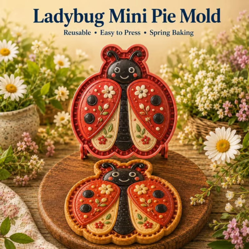 🥳2026 HOT SALE🥳💞50K+ SOLD! 🥧🌸 Floral Pie Press Mold – deep-cut sunflower design presses crisp details, easy release & reusable. Create beautiful mini pies for brunch, parties & gifts! 🛡️💚