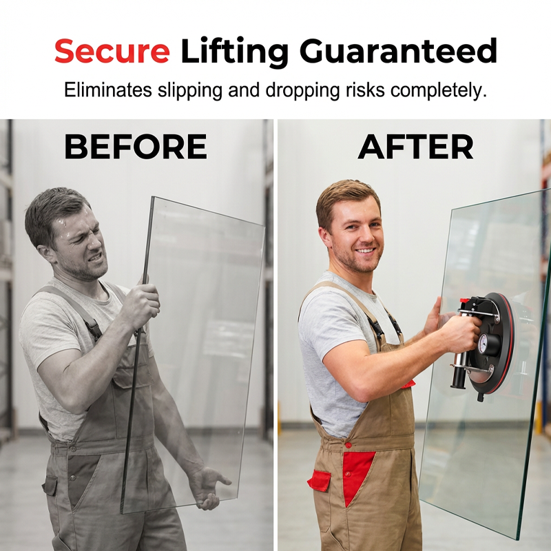 🥳2026 HOT SALE🥳💞50K+ SOLD! 🛠️💪 8-Inch Glass Vacuum Suction Cup – 200kg load, heavy-duty rubber pad & metal handle. Safe lifting for glass, tiles & granite! 🛡️✅