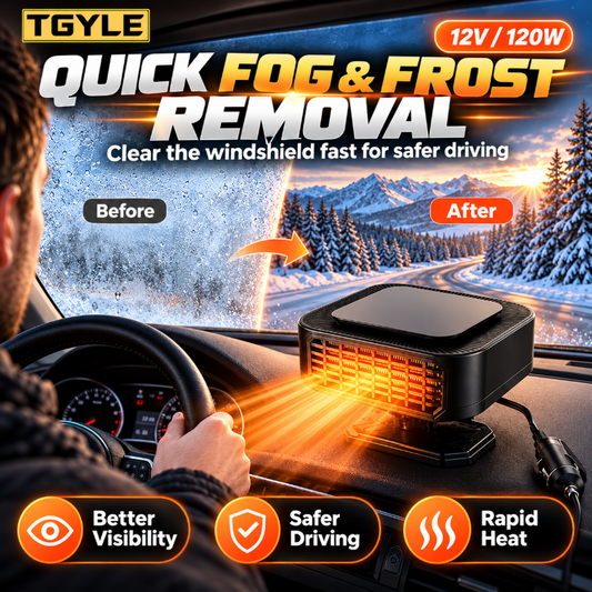 🥳2026 HOT SALE🥳💞50K+ SOLD! 🚗❄️ 50% OFF! Portable Car Heater Defroster – rapid defrost & defog, 2-in-1 heat & fan modes, 360° rotating base. Clear windshield in seconds! 🛡️✅
