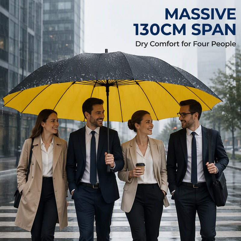 🥳2026 HOT SALE🥳💞50K+ SOLD! 🌂✨ 50% OFF! Extra Large Windproof Folding Umbrella – 125/130cm canopy, 12 reinforced ribs, water-repellent. More coverage, less rain! 🛡️✅