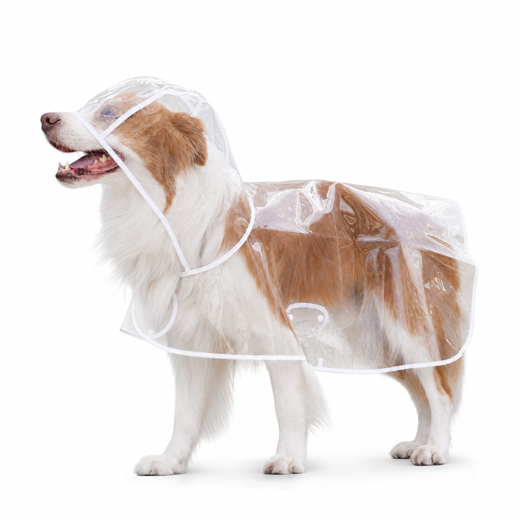 🥳2026 HOT SALE🥳💞50K+ SOLD! 🐕☔ 50% OFF! Transparent Waterproof Dog Raincoat – crystal clear protection, adjustable fit, EVA material. Keeps pup dry & visible on rainy walks! 🛡️💚