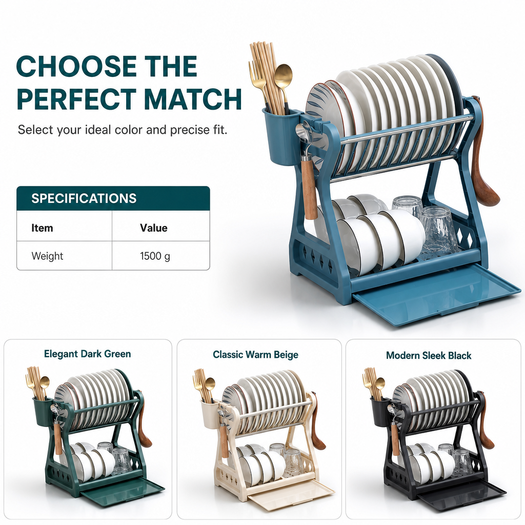 🥳2026 HOT SALE🥳💞50K+ SOLD! 🍽️💧 50% OFF! Multi-Layer Steel Dish Drying Rack – vertical storage, deep plate slots, sliding drip tray & tool-free install. Keep counters dry & clutter-free! 🛡️✅
