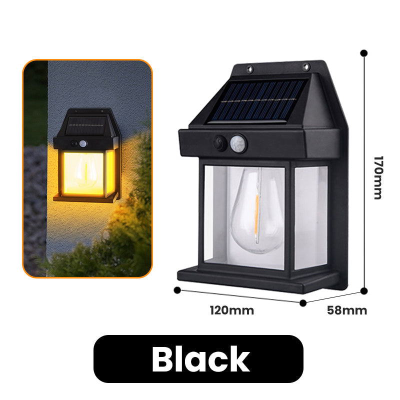 🥳2026 HOT SALE🥳💞50K+ SOLD! 🎄☀️ Christmas Limited Discount! Motion Sensor Solar Tungsten Wall Light – 3 lighting modes, 120° smart sensor, IP65 waterproof. No electricity bills, easy install! 🏠✨