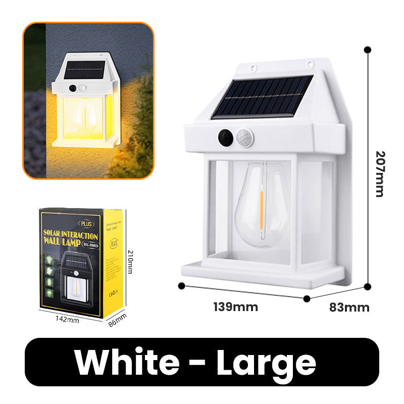 🥳2026 HOT SALE🥳💞50K+ SOLD! 🎄☀️ Christmas Limited Discount! Motion Sensor Solar Tungsten Wall Light – 3 lighting modes, 120° smart sensor, IP65 waterproof. No electricity bills, easy install! 🏠✨