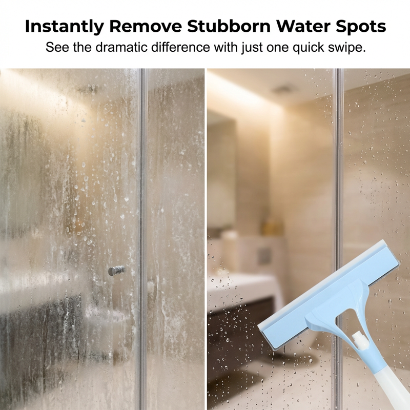 🥳2026 HOT SALE🥳💞50K+ SOLD! 🪟✨ 50% OFF! All-in-One Glass Cleaning Tool – 3-in-1 spray, scrub & squeegee, streak-free silicone blade. One-hand operation for windows, mirrors & car glass! ✅💪
