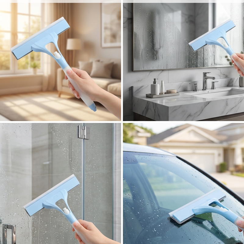 🥳2026 HOT SALE🥳💞50K+ SOLD! 🪟✨ 50% OFF! All-in-One Glass Cleaning Tool – 3-in-1 spray, scrub & squeegee, streak-free silicone blade. One-hand operation for windows, mirrors & car glass! ✅💪