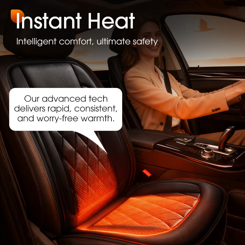 🥳2026 HOT SALE🥳💞50K+ SOLD! 🚗🔥 50% OFF! Intelligent Car Seat Heating Pad – 30-second rapid heat, full back & seat coverage, high/low settings, non-slip & flame-retardant. Cosy winter drives! 🛡️✅