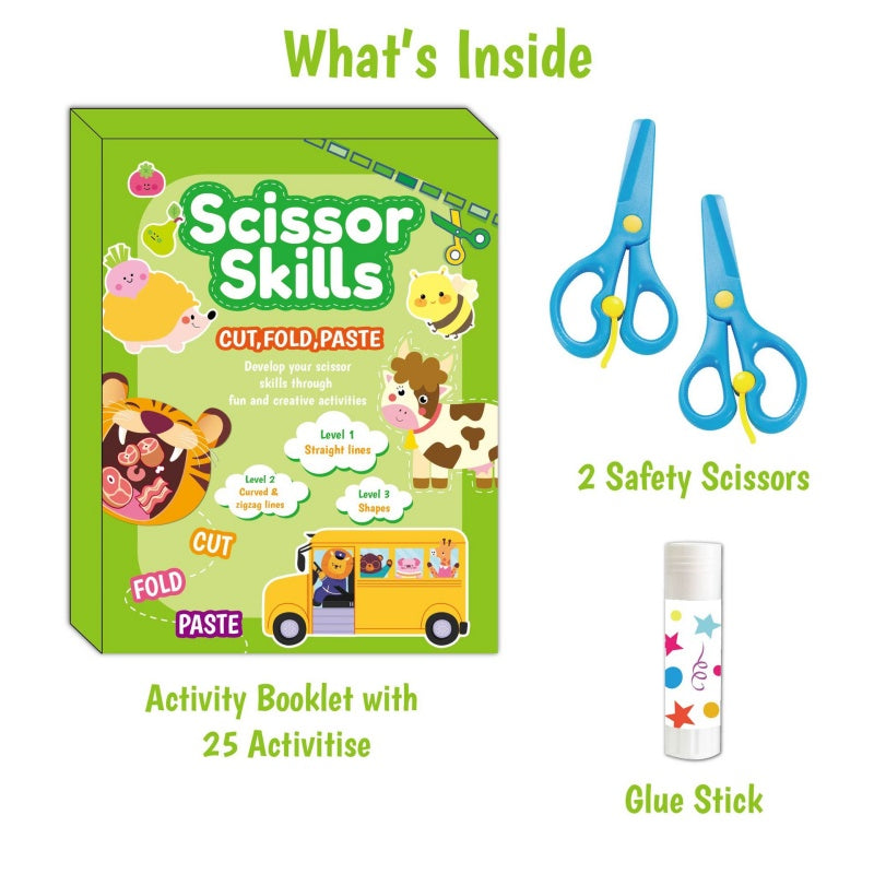 🥳2026 HOT SALE🥳💞50K+ SOLD! ✂️📚 50% OFF! Kids Scissor Skills Activity Book Set – 3 progressive levels, cut, fold & paste, visual guides. Build fine motor skills safely! 🛡️✅