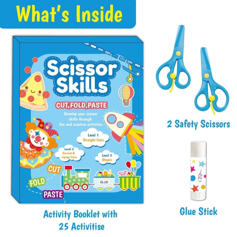 🥳2026 HOT SALE🥳💞50K+ SOLD! ✂️📚 50% OFF! Kids Scissor Skills Activity Book Set – 3 progressive levels, cut, fold & paste, visual guides. Build fine motor skills safely! 🛡️✅