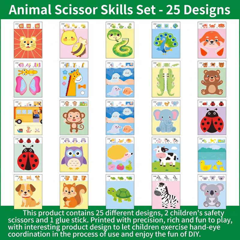 🥳2026 HOT SALE🥳💞50K+ SOLD! ✂️📚 50% OFF! Kids Scissor Skills Activity Book Set – 3 progressive levels, cut, fold & paste, visual guides. Build fine motor skills safely! 🛡️✅