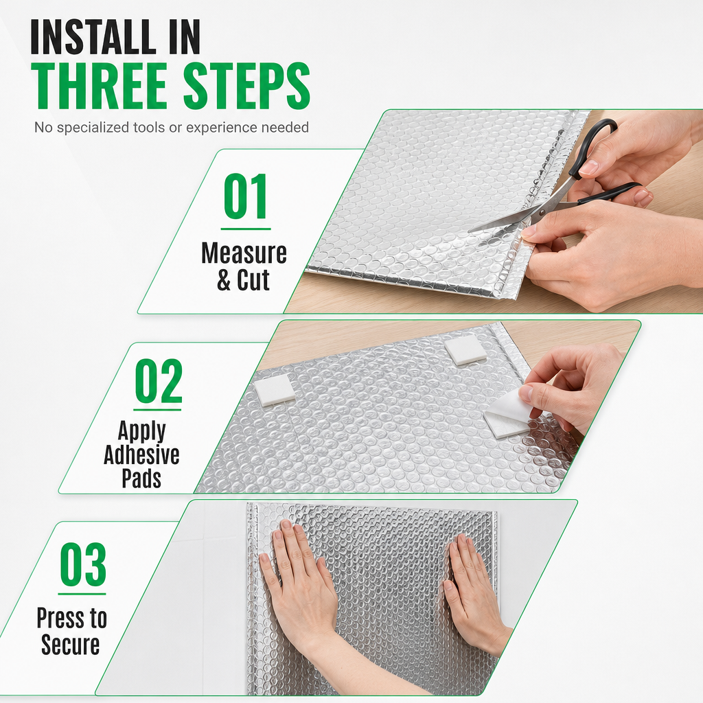 🥳2026 HOT SALE🥳💞50K+ SOLD! ♨️🔥 50% OFF! Reflective Double Bubble Insulation Foil – 60cm×5m cut-to-size radiator heat reflector. Redirect warmth back into the room & cut heating waste! 🏠💚