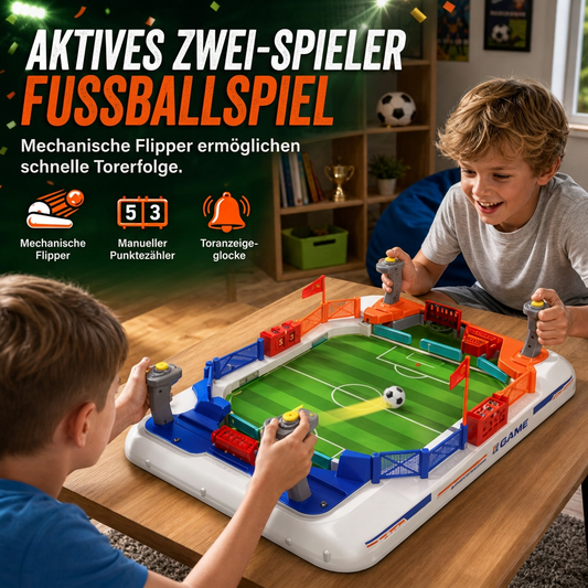 🥳2026 HOT SALE🥳💞50K+ SOLD! ⚽⏰ 50% OFF! 2-Player Tabletop Football Game – spring flippers, mechanical goal bell, durable & portable. Sharpen reflexes & family fun! 🏆✨