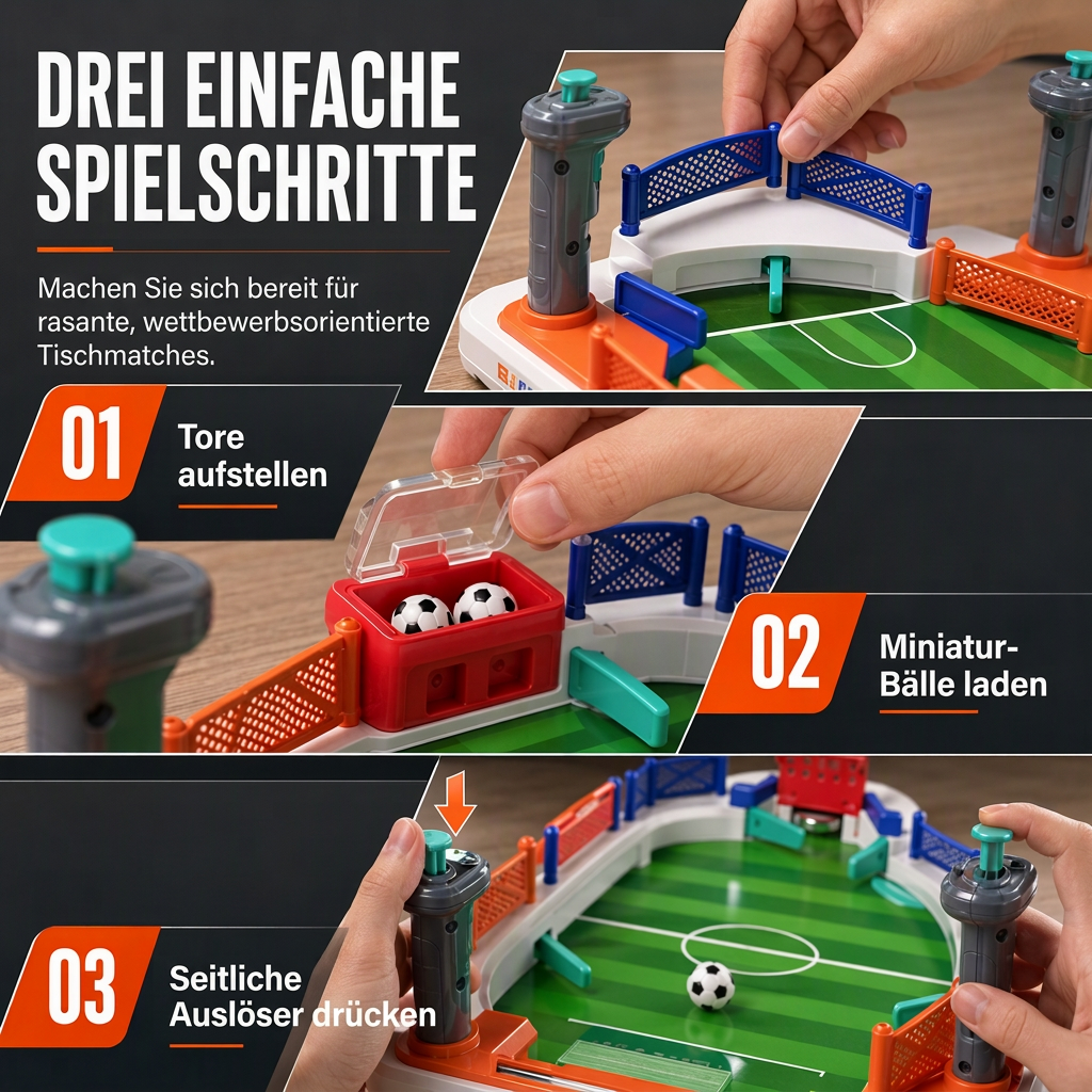 🥳2026 HOT SALE🥳💞50K+ SOLD! ⚽⏰ 50% OFF! 2-Player Tabletop Football Game – spring flippers, mechanical goal bell, durable & portable. Sharpen reflexes & family fun! 🏆✨