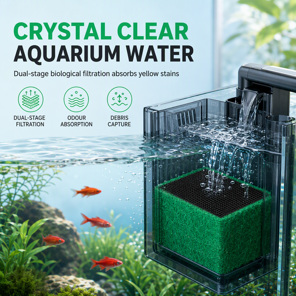 🥳2026 HOT SALE🥳💞50K+ SOLD! 🐠💧 50% OFF! Activated Carbon Filter Cube – honeycomb filtration clears cloudy water, removes odors. Anti-crumble block for crystal-clear aquarium! 🛡️✅