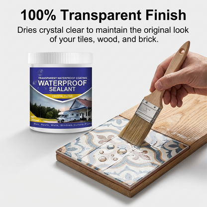 🥳2026 HOT SALE🥳💞50K+ SOLD! 💧🛡️ Transparent Waterproof Sealant – crystal-clear finish, quick-drying & durable. Brush on for roofs, bathrooms, tiles & more. No more leaks! ✨🔧