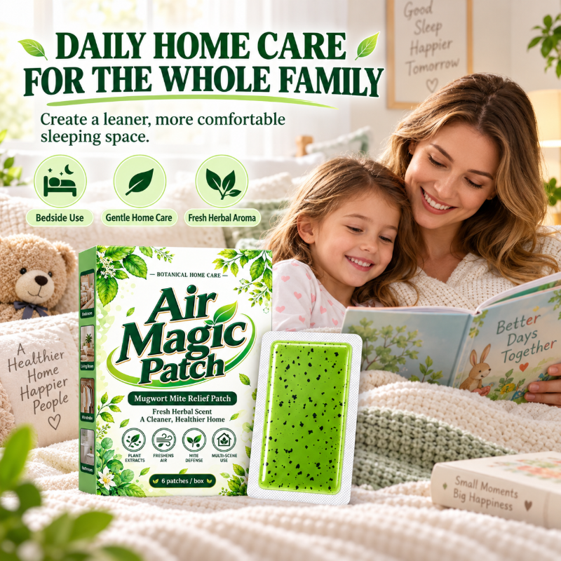 🥳2026 HOT SALE🥳💞50K+ SOLD! 🌿🛏️ 50% OFF! Mugwort Mite Relief Patch (6 Pcs) – natural plant formula, up to 60-day freshness. Place under pillow or in wardrobe for cleaner, fresher sleep! 🛡️✅