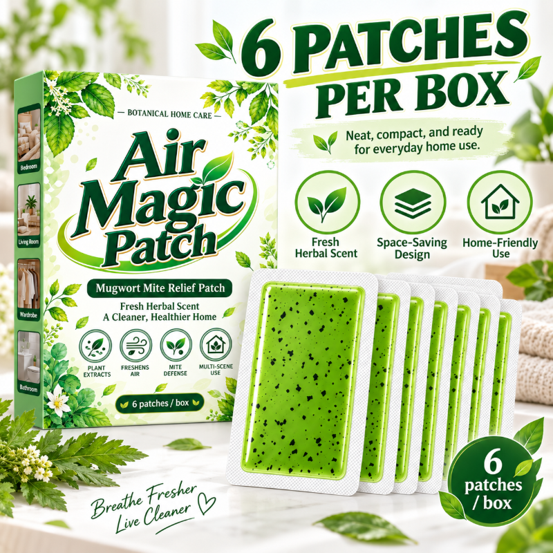 🥳2026 HOT SALE🥳💞50K+ SOLD! 🌿🛏️ 50% OFF! Mugwort Mite Relief Patch (6 Pcs) – natural plant formula, up to 60-day freshness. Place under pillow or in wardrobe for cleaner, fresher sleep! 🛡️✅