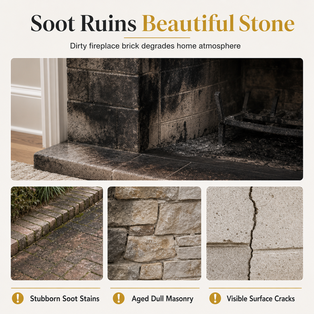 🥳2026 HOT SALE🥳💞50K+ SOLD! 🧱✨ 50% OFF! Instant White Wall Touch-Up Paste – covers soot & stains on brick, high-coverage matte finish. Low odour, 3-step DIY refresh! 🛡️✅