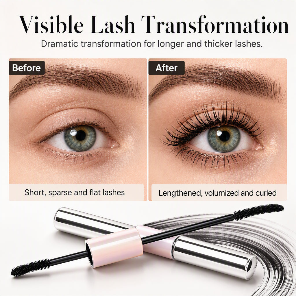 🥳2026 HOT SALE🥳💞50K+ SOLD! 💄👁️ 50% OFF! Double-Ended Waterproof Volumizing Mascara – 2mm precision brush, bionic fibers & 24H waterproof. No clumps, no smudges – perfect for gym & office! ✨🛡️