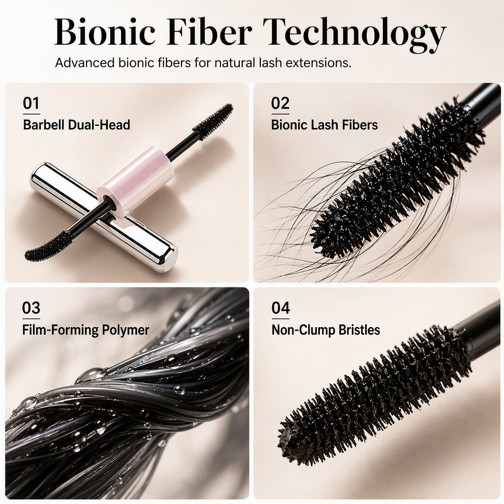 🥳2026 HOT SALE🥳💞50K+ SOLD! 💄👁️ 50% OFF! Double-Ended Waterproof Volumizing Mascara – 2mm precision brush, bionic fibers & 24H waterproof. No clumps, no smudges – perfect for gym & office! ✨🛡️