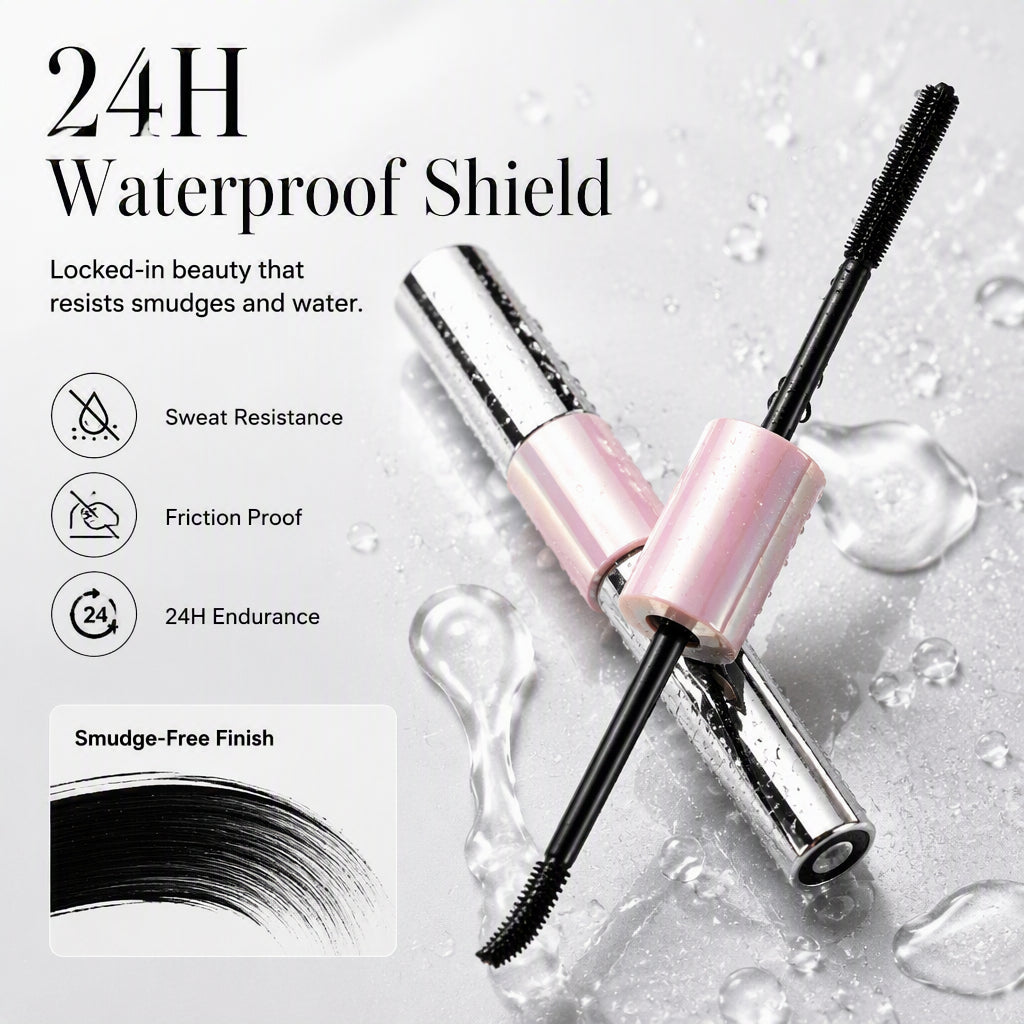 🥳2026 HOT SALE🥳💞50K+ SOLD! 💄👁️ 50% OFF! Double-Ended Waterproof Volumizing Mascara – 2mm precision brush, bionic fibers & 24H waterproof. No clumps, no smudges – perfect for gym & office! ✨🛡️