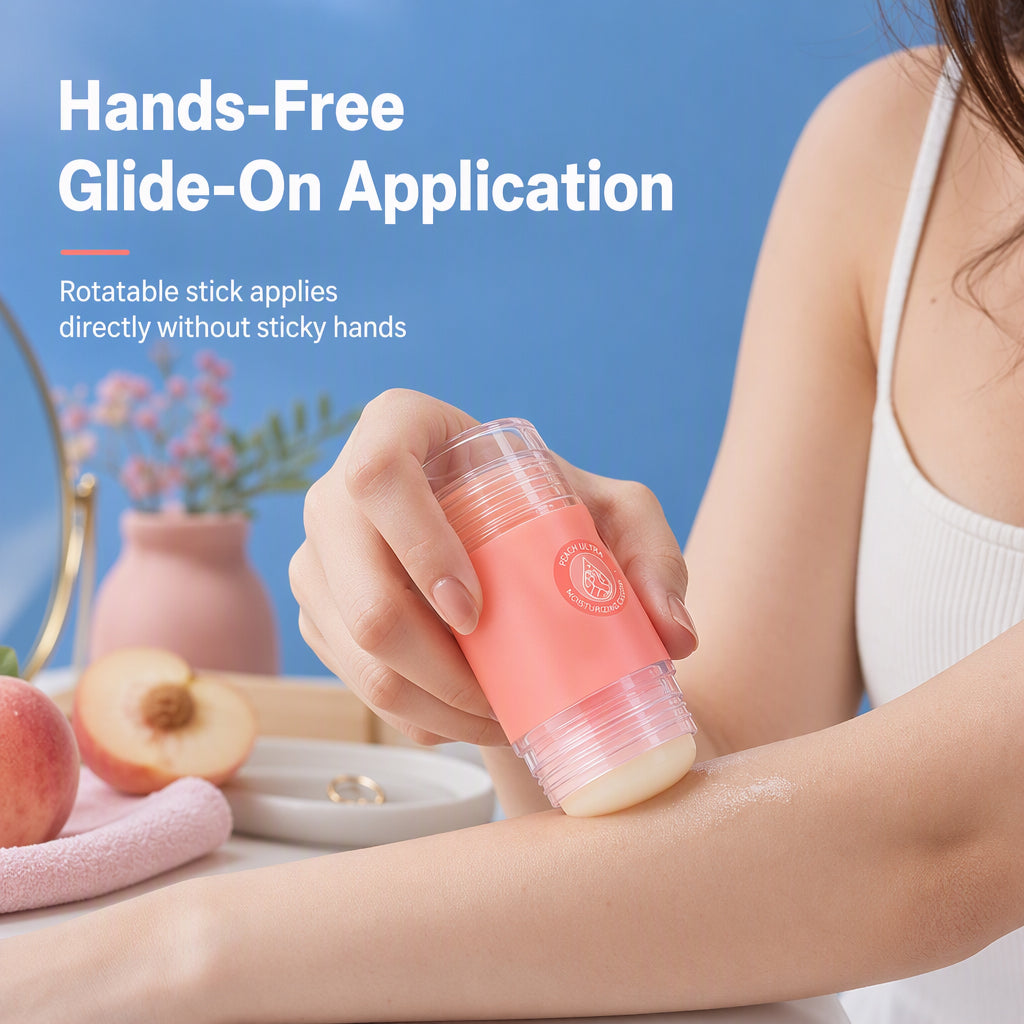 🥳2026 HOT SALE🥳💞50K+ SOLD! 💧🧴 Moisturizing Petroleum Jelly Stick – squalane & hyaluronic acid, hands-free glide-on, heals dry hands & feet. Peach & orange scents! ✨💚