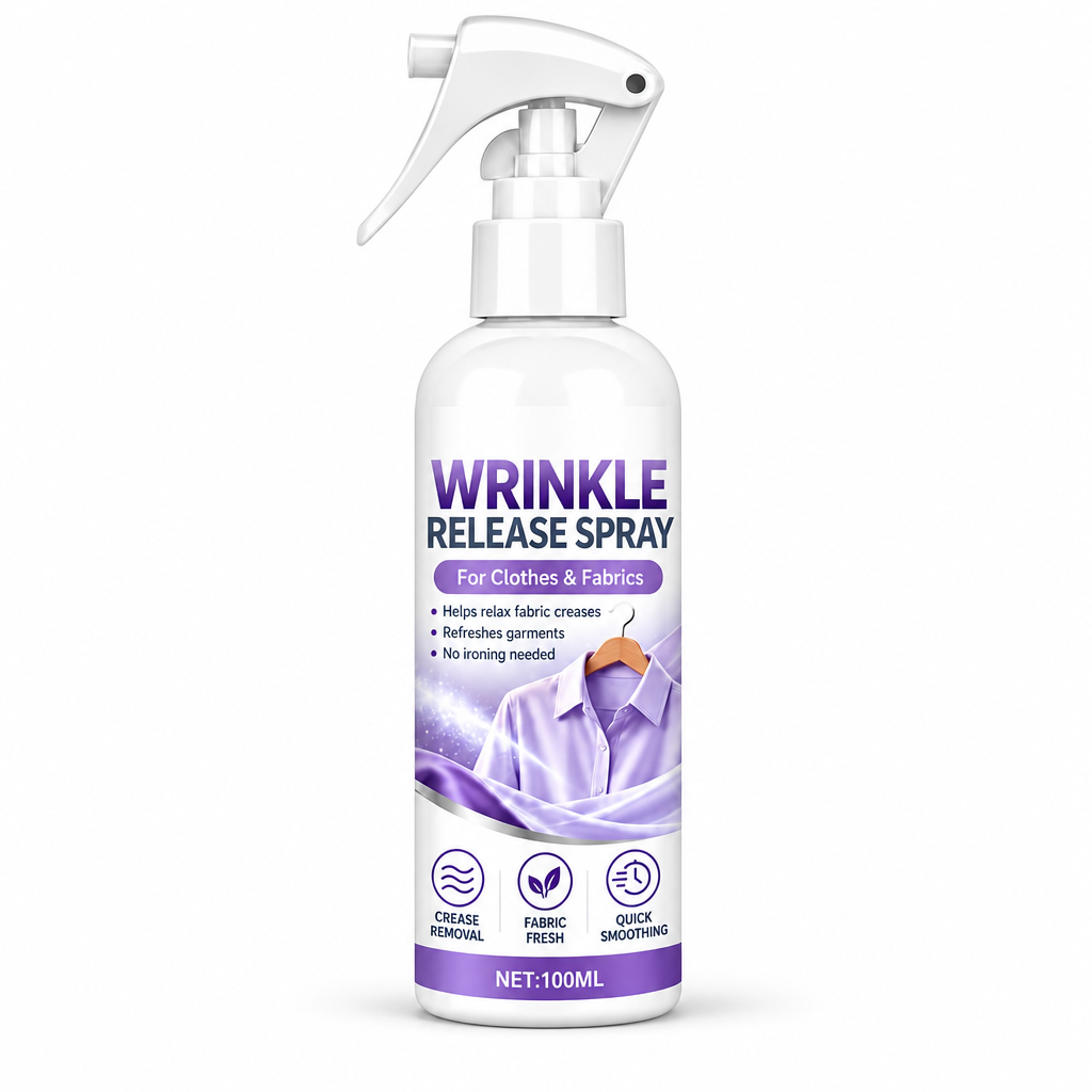 🥳2026 HOT SALE🥳💞50K+ SOLD! 💨👔 50% OFF! No Ironing Clothing Remover Spray – instantly smooths wrinkles, no heat needed. Gentle botanical formula, travel sizes. Look crisp anywhere! 🛡️✅
