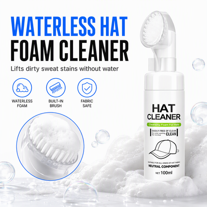 🥳2026 HOT SALE🥳💞50K+ SOLD! 🧢✨ 50% OFF! Rinse-Free Hat Foam Cleaner – dissolves sweat stains & makeup buildup, keeps shape. Works on caps, visors & bucket hats! 🛡️✅