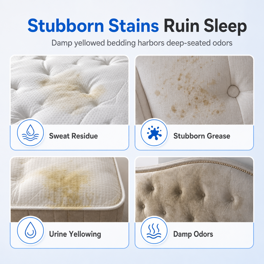 🥳2026 HOT SALE🥳💞50K+ SOLD! 🛏️🧼 50% OFF! No-Rinse Mattress Foam Cleaner – waterless dry foam lifts stains & odours from mattress, sofa & car seats. pH-neutral, quick-dry, no damp spots! 🛡️✅