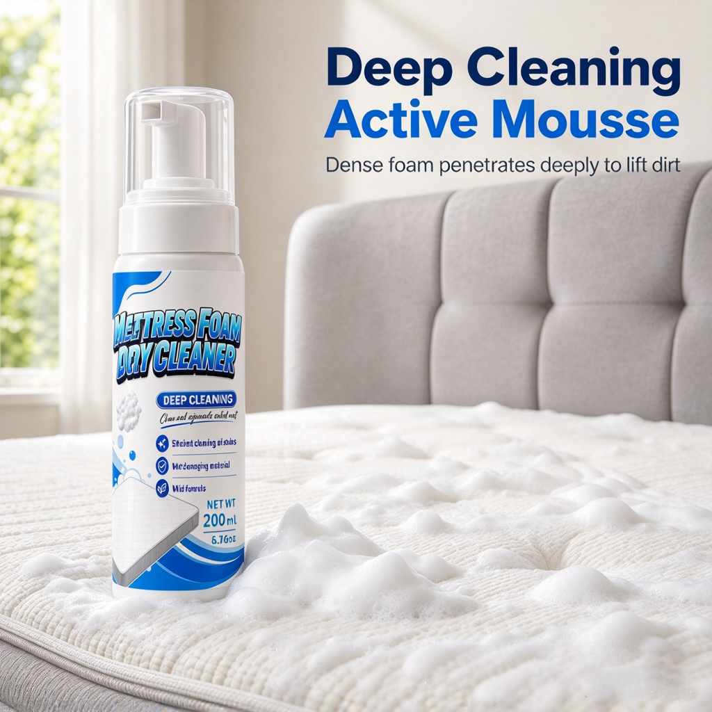 🥳2026 HOT SALE🥳💞50K+ SOLD! 🛏️🧼 50% OFF! No-Rinse Mattress Foam Cleaner – waterless dry foam lifts stains & odours from mattress, sofa & car seats. pH-neutral, quick-dry, no damp spots! 🛡️✅