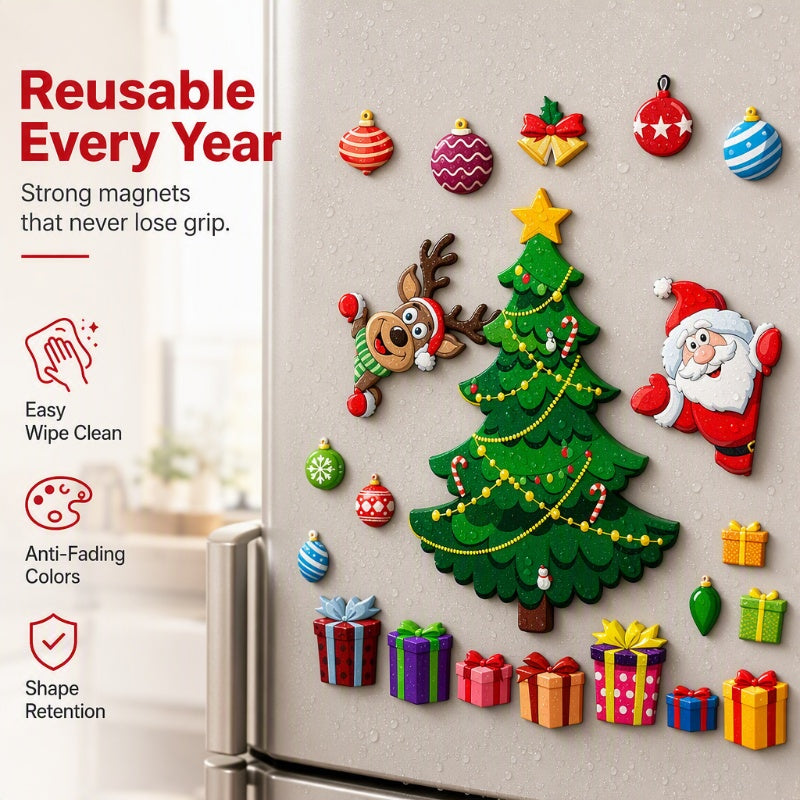 🥳2026 HOT SALE🥳💞50K+ SOLD! 🎄🧲 Waterproof Christmas Cartoon Fridge Magnets – 3D festive designs, strong magnetic grip, no residue. Easy holiday decorating for kids & family! ✨✅