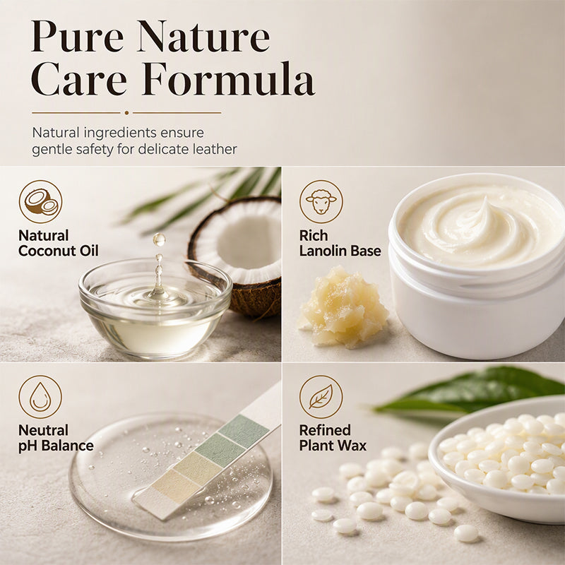 🥳2026 HOT SALE🥳💞50K+ SOLD! 👜✨ 50% OFF! Luxury Leather Cleaner & Nourishing Care Cream Set – coconut oil foam lifts dirt gently, restores supple luster. For bags, sofas & car interiors! 🛡️💚
