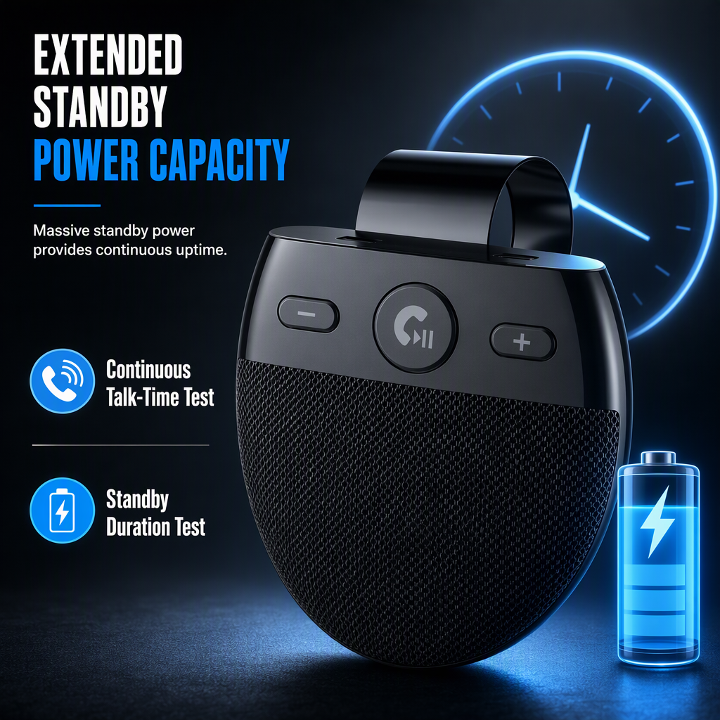 🥳2026 HOT SALE🥳💞50K+ SOLD! 🚗📞 50% OFF! SP11 Car Sun Visor Bluetooth Speakerphone – vibration auto power-on, dual device connection, A2DP, caller ID. Hands-free calls & safer driving! 🛡️✅