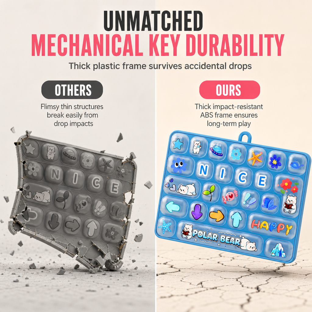 🥳2026 HOT SALE🥳💞50K+ SOLD! ⌨️🐾 50% OFF! Cute Animal 26-Key Mechanical Keyboard Fidget Keychain – tactile stress relief, spring-back keys, portable & durable. Fun for kids & adults! 🛡️💪