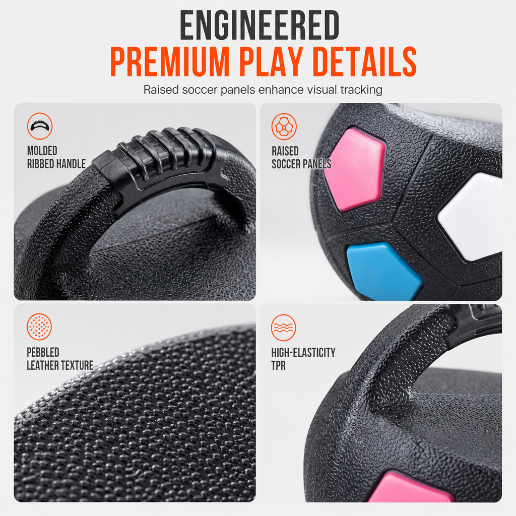 🥳2026 HOT SALE🥳💞50K+ SOLD! 🐶⚽ 50% OFF! Interactive Dog Soccer Ball with Grab Tabs – tough rubber, dual-layer design, reinforced handle for tug & fetch. Durable & safe! 🛡️💪