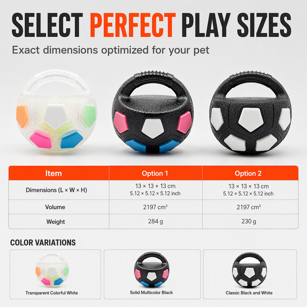 🥳2026 HOT SALE🥳💞50K+ SOLD! 🐶⚽ 50% OFF! Interactive Dog Soccer Ball with Grab Tabs – tough rubber, dual-layer design, reinforced handle for tug & fetch. Durable & safe! 🛡️💪