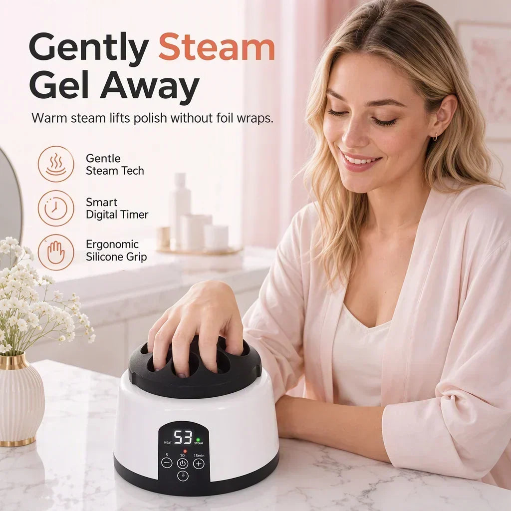 🥳2026 HOT SALE🥳💞50K+ SOLD! 💥💅 50% OFF! Steam Gel Nail Remover Machine – gentle steam, digital timer & up to 5 nails at once. Salon-quality gel removal at home, no direct skin contact! 🛡️✨