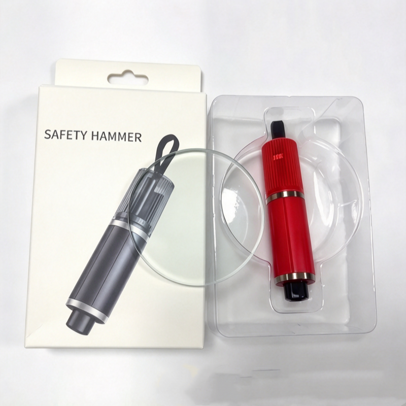 🥳2026 HOT SALE🥳💞50K+ SOLD! 🚗🆘 50% OFF! Mini Portable Car Safety Hammer – tungsten tip shatters windows & cutter slices seatbelts. Compact, adhesive mount, keep it within reach! 🛡️✅
