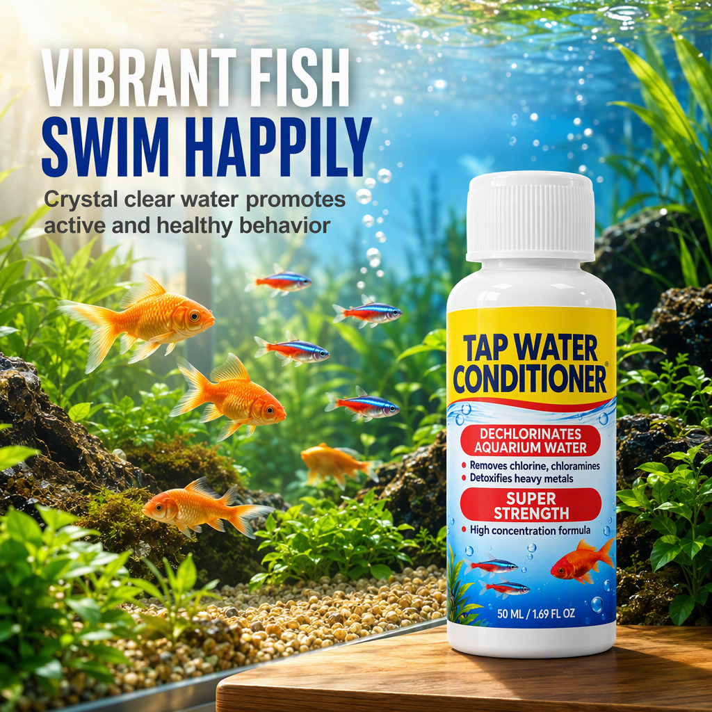 🥳2026 HOT SALE🥳💞50K+ SOLD! 🐠💧 50% OFF! Aquarium Water Clarifier – instantly neutralises chlorine & toxins, conditions tap water, keeps fish happy. 50ml easy 3-step care! 🛡️✅