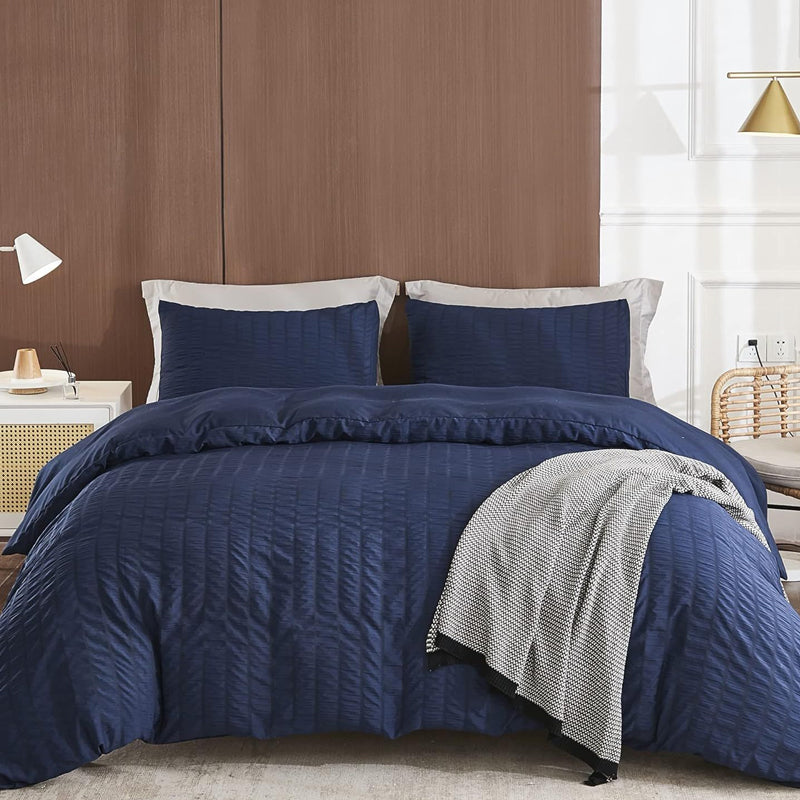 🥳2026 HOT SALE🥳💞50K+ SOLD! 🛏️✨ 50% OFF! 4-Piece Seersucker Bedding Set – 3D textured, breathable & pre-washed soft. Envelope pillowcases, all-season comfort! 🛡️💚
