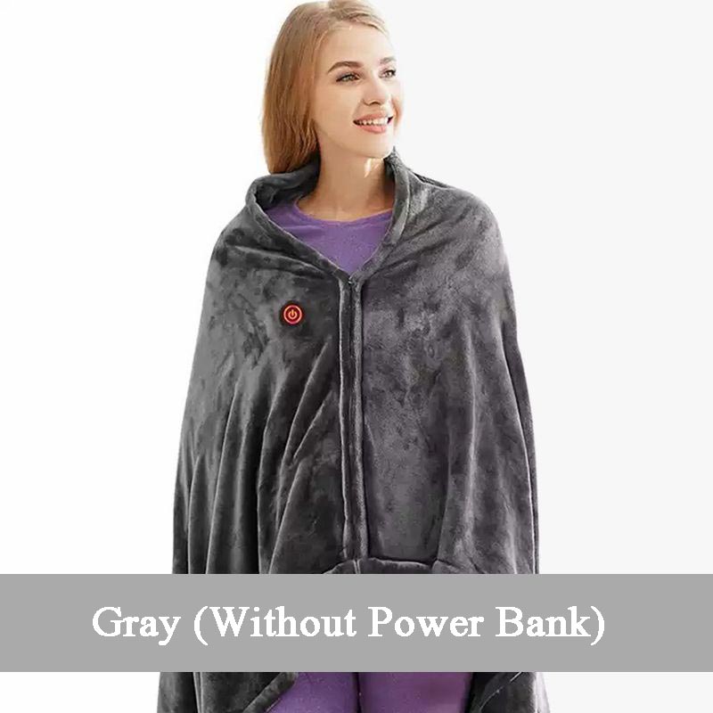 🥳2026 HOT SALE🥳💞50K+ SOLD! ❄️🧣 50% OFF! Heated Shawl Blanket with Zipper – ultra-soft flannel, fast 45-65°C heating, 3 gears & 9 heating zones. Wear as shawl or throw – cosy anywhere! 🔥🛡️