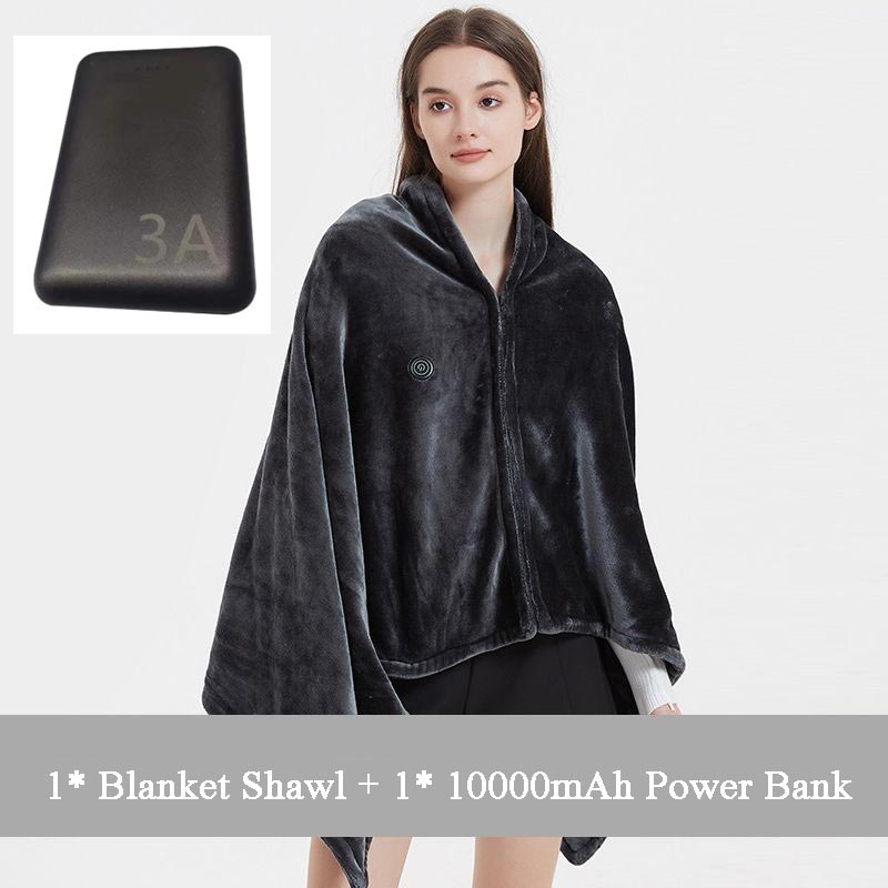 🥳2026 HOT SALE🥳💞50K+ SOLD! ❄️🧣 50% OFF! Heated Shawl Blanket with Zipper – ultra-soft flannel, fast 45-65°C heating, 3 gears & 9 heating zones. Wear as shawl or throw – cosy anywhere! 🔥🛡️