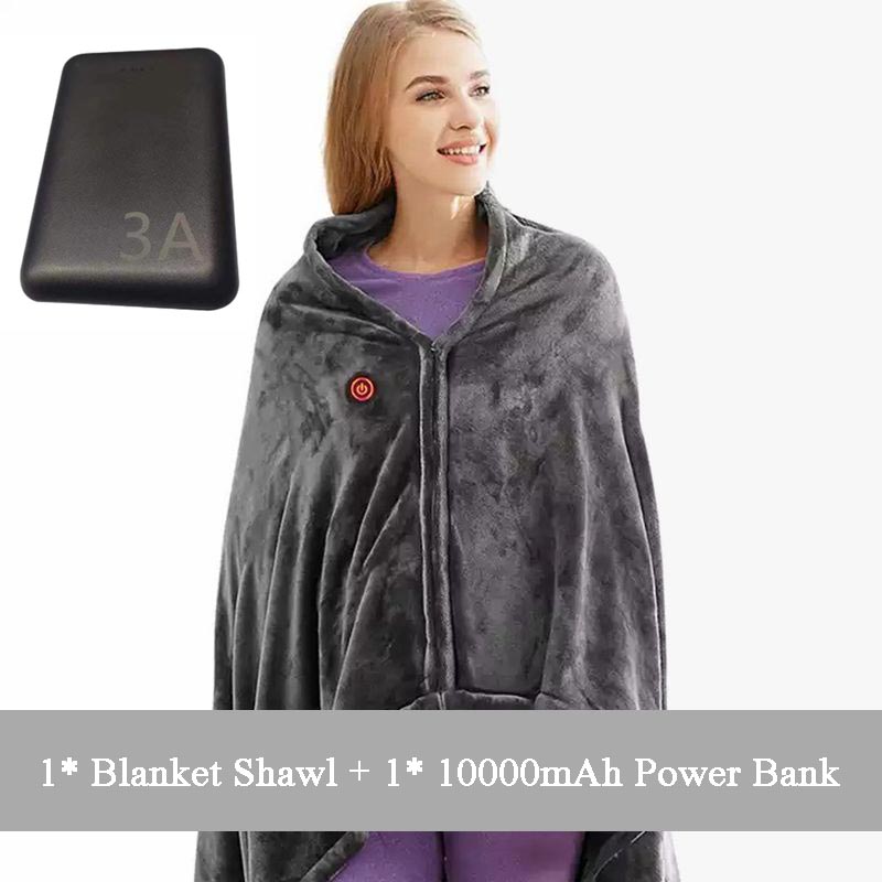 🥳2026 HOT SALE🥳💞50K+ SOLD! ❄️🧣 50% OFF! Heated Shawl Blanket with Zipper – ultra-soft flannel, fast 45-65°C heating, 3 gears & 9 heating zones. Wear as shawl or throw – cosy anywhere! 🔥🛡️