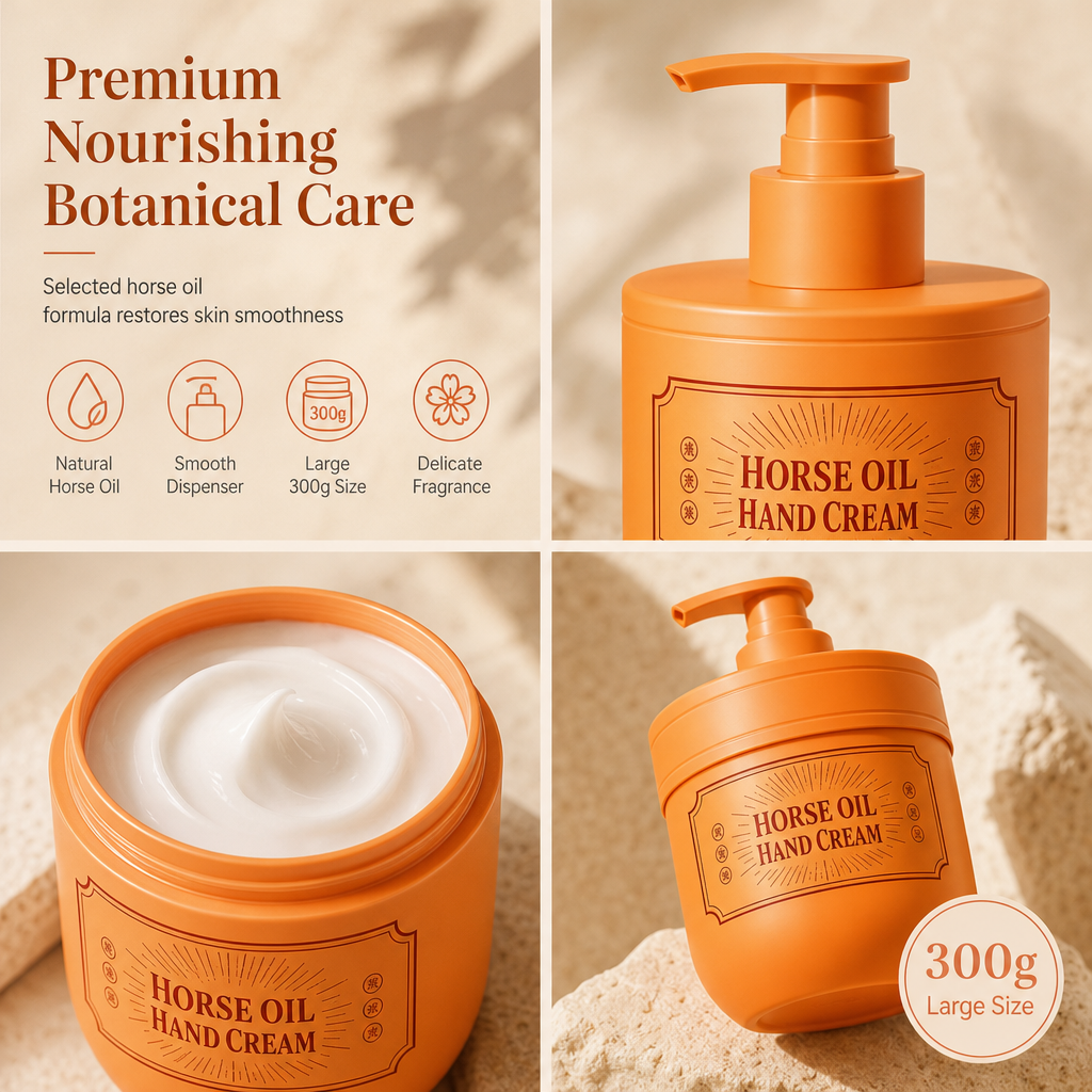 🥳2026 HOT SALE🥳💞50K+ SOLD! 🐴🧴 50% OFF! Horse Oil Hand Cream – deep hydration for dry, cracked hands. Fast-absorbing, non-greasy & long-lasting. Soft, velvety skin all winter! 🛡️💚