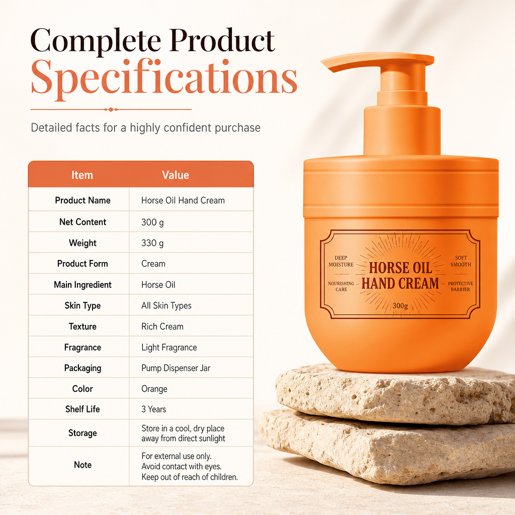 🥳2026 HOT SALE🥳💞50K+ SOLD! 🐴🧴 50% OFF! Horse Oil Hand Cream – deep hydration for dry, cracked hands. Fast-absorbing, non-greasy & long-lasting. Soft, velvety skin all winter! 🛡️💚