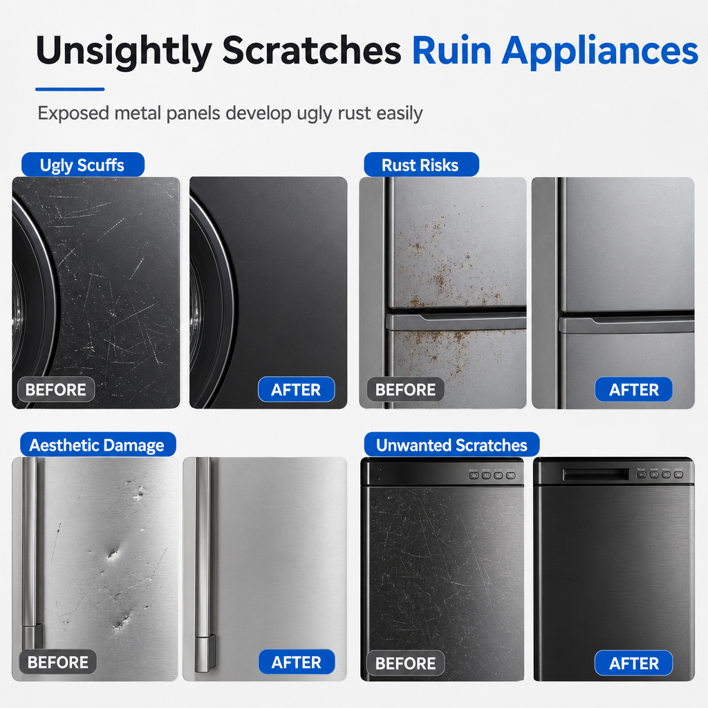 🥳2026 HOT SALE🥳💞50K+ SOLD! 🧊🖊️ 50% OFF! Appliance Scratch Repair Pen – quick-dry formula hides scratches on fridges & washing machines. Black or white, easy 3-step fix! 🛡️✅
