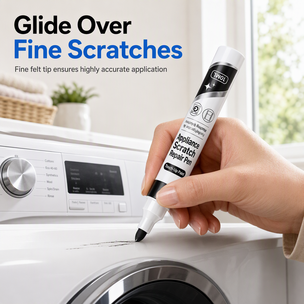 🥳2026 HOT SALE🥳💞50K+ SOLD! 🧊🖊️ 50% OFF! Appliance Scratch Repair Pen – quick-dry formula hides scratches on fridges & washing machines. Black or white, easy 3-step fix! 🛡️✅
