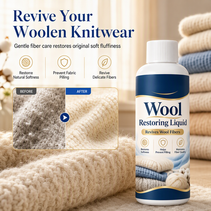 🥳2026 HOT SALE🥳💞50K+ SOLD! 🧶✨ 50% OFF! Wool & Cashmere Restoring Care Solution – deep fiber revival, restores cloud-like softness & stops pilling. One soak renews sweaters, coats & blankets! 🛡️💚