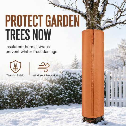 🥳2026 HOT SALE🥳💞50K+ SOLD! 🌳❄️ 50% OFF! Winter Tree Trunk Protector Wrap – reflective thermal shield, breathable Oxford fabric & adjustable drawstrings. Protect bark from frost & cracks! 🛡️✅